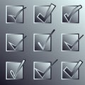 Vector confirm icons set. Yes icon. Check Mark Royalty Free Stock Photo