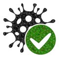 Vector Confirmed Coronavirus Triangle Filled Icon