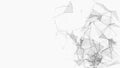 Vector connecting lines and dots on white background. Network connection structure. Banner template for your design