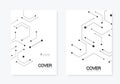 Vector connection and social network. Hexagons technology pattern Royalty Free Stock Photo