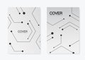 Vector connection and social network. Hexagons technology pattern Royalty Free Stock Photo