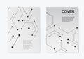 Vector connection and social network. Hexagons technology pattern Royalty Free Stock Photo