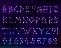 Vector constellation font in space