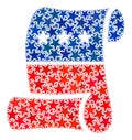 Vector Constitution Roll Paper Mosaic of Stars in American Democratic Colors Royalty Free Stock Photo