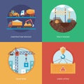 Vector constructing, industry of building and development set for web design and mobile apps. Royalty Free Stock Photo