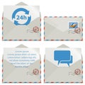 Vector Contact Icons Royalty Free Stock Photo