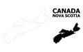 Vector Contour Dotted Map of Nova Scotia Province with Name Royalty Free Stock Photo