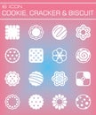 Vector Cookie, craker, biscuit icon set Royalty Free Stock Photo