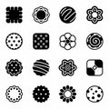 Vector Cookie, craker, biscuit icon set