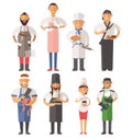 Vector cooking chefs people vector illustration