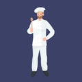 Vector cooking chefs vector illustration. Professions job man in uniform, Royalty Free Stock Photo