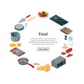 Vector cooking food isometric