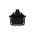 Vector cooking pot - kitchen utensil, food cooking kitchenware illustration