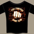 Vector Cool Fight Club Shirt Template Design