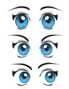 Vector cool realistic cartoon eyes