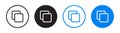 Vector Copy Icon In Circles. Copy Icon Symbols