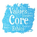 Vector core values integrity ethics paint brush concept Royalty Free Stock Photo