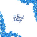 Vector corner with forget-me-not flowers Royalty Free Stock Photo