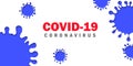 Vector of Coronavirus 2019-nCoV and Virus background with disease cells and red blood cell. BLUE COVID-19 Corona virus outbreaking Royalty Free Stock Photo