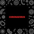 Vector Coronavirus virus concept frame or illustration