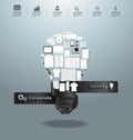 Vector corporate identity templates with creative light bulb idea Royalty Free Stock Photo