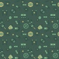 Vector Corruption colored seamless pattern with dollar signs