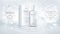 Vector cosmetic promo for micellar water Royalty Free Stock Photo