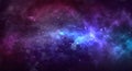 Vector cosmic illustration. Colorful space background with stars