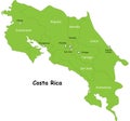 Vector Costa Rica map Royalty Free Stock Photo