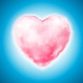 Vector cotton candy heart icon valentine sweet Royalty Free Stock Photo