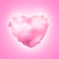 Vector cotton candy heart icon valentine sweet Royalty Free Stock Photo