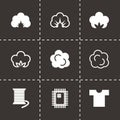 Vector cotton icon set