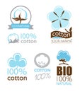 Vector cotton icons set