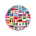 Globe of Flags clipart design