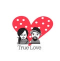 Vector couple in love illustration. romantic relationship. man and woman, boy and girl.