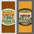 Vector coupons for Farm Products Royalty Free Stock Photo