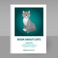 Vector cover of book about cats - format A4