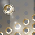 Vector cover design with metal holes