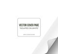 Vector cover page with curled corner in a basic neat formal style. Page curl with shadow. For presentation, leaflet, website, Royalty Free Stock Photo