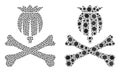 Mortal Opium Icon - Collage of Coronavirus Biohazard Infection Items