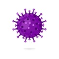 Vector Covid 19 or coronavirus On a white background. Purple virus cells