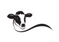 Vector of cow head design on white background. Easy editable layered vector illustration. Farm Animals. Animal Royalty Free Stock Photo