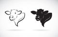 Vector of cow head design on white background. Farm. Royalty Free Stock Photo