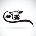 Vector of a cow head design on white background. Farm. Royalty Free Stock Photo