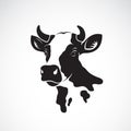 Vector of cow head design on white background, Farm animal. Royalty Free Stock Photo