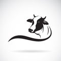 Vector of a cow head design on white background. Cow icon or logo. Farm Animal. Easy editable layered vector illustration Royalty Free Stock Photo