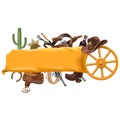 Vector Cowboy Banner Royalty Free Stock Photo