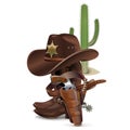 Vector Cowboy Concept Royalty Free Stock Photo