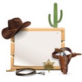 Vector Cowboy Frame Royalty Free Stock Photo