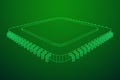 Vector CPU wireframe Royalty Free Stock Photo